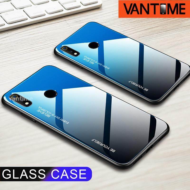 Giá Vantime Cho Realme 3 Gradient Kính Cường Lực Cứng Lưng Tráng Gương Bóng Chống Sốc NHỰA TPU Bao