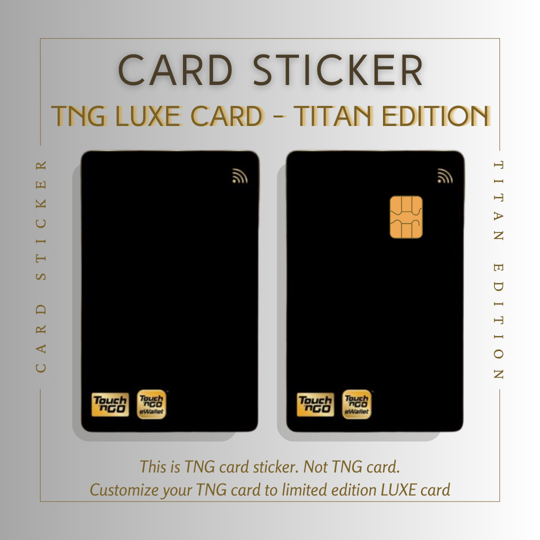 LIMITED LUXE Green Gold / Titan Edition Card Sticker - Touch n Go Card  Sticker Cover (Waterproof High Quality) TNG CARD / BANK CARD / LUXE NFC CARD  / NFC CARD /