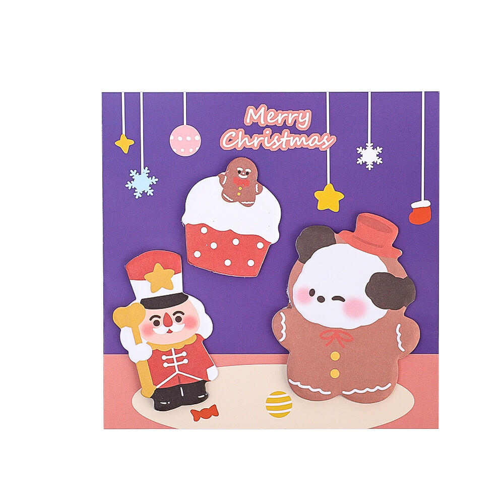 60 Sheets/book Cartoon Christmas Post-it Note Santa Claus Elk Memo Labels Student Note Pad Christmas Gifts