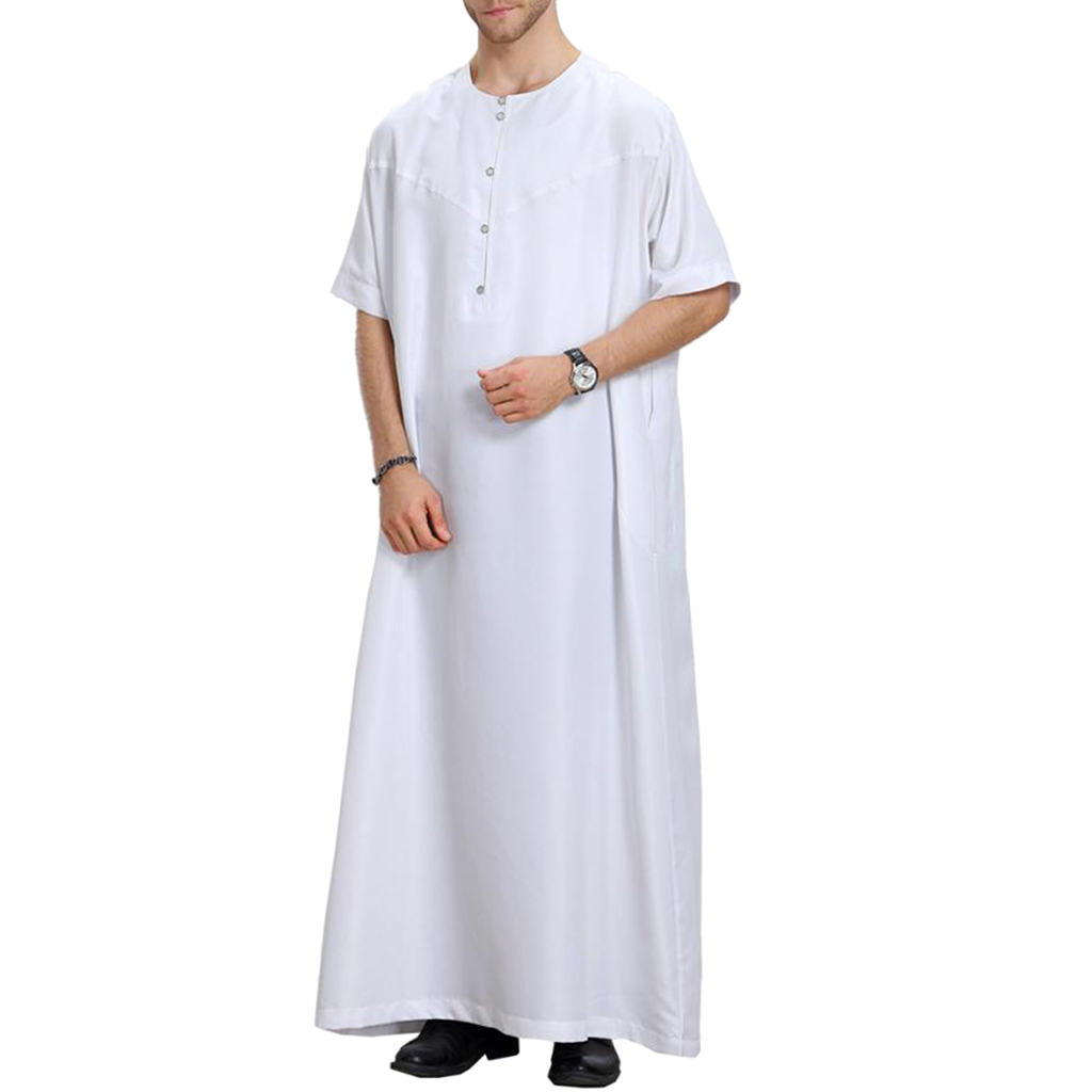 Islam Berpakaian Abaya Jubah Arab Saudi Kleding Mannen Oman Qamis Musulman Poket Sky News