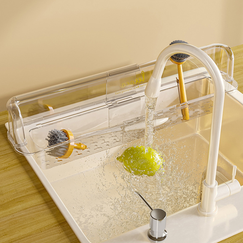 Nắp Bồn Rửa Rổ Ráo Nước Kính Thiên Văn Chống Bắn Giá Lưu Trữ Đồ Dùng Nhà Bếp Sáng Tạo Bồn Rửa Cho Gia Đình Khối Nước Chống Bắn