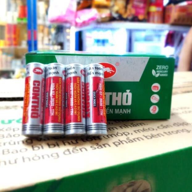 Vỉ 4 pin tiểu con thỏ aa 1.5v