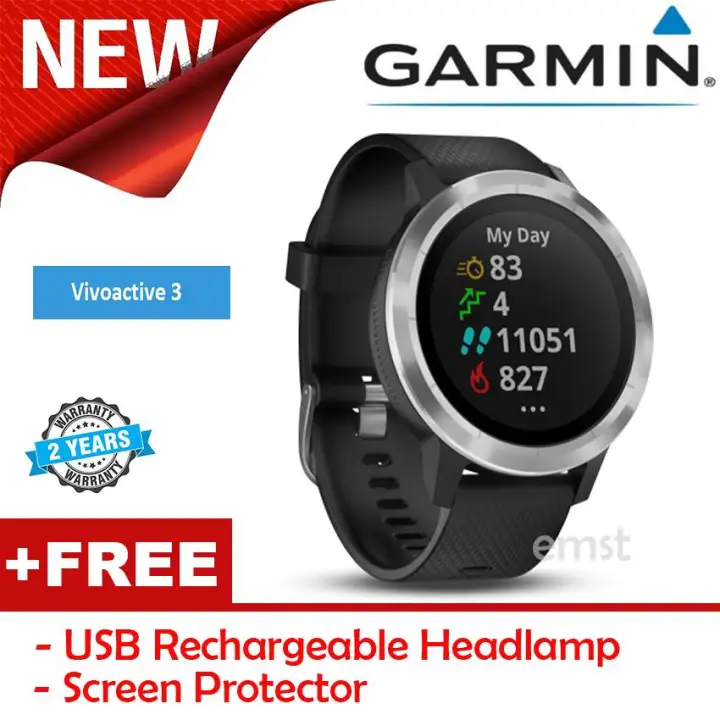 garmin vivoactive 3 rose gold black