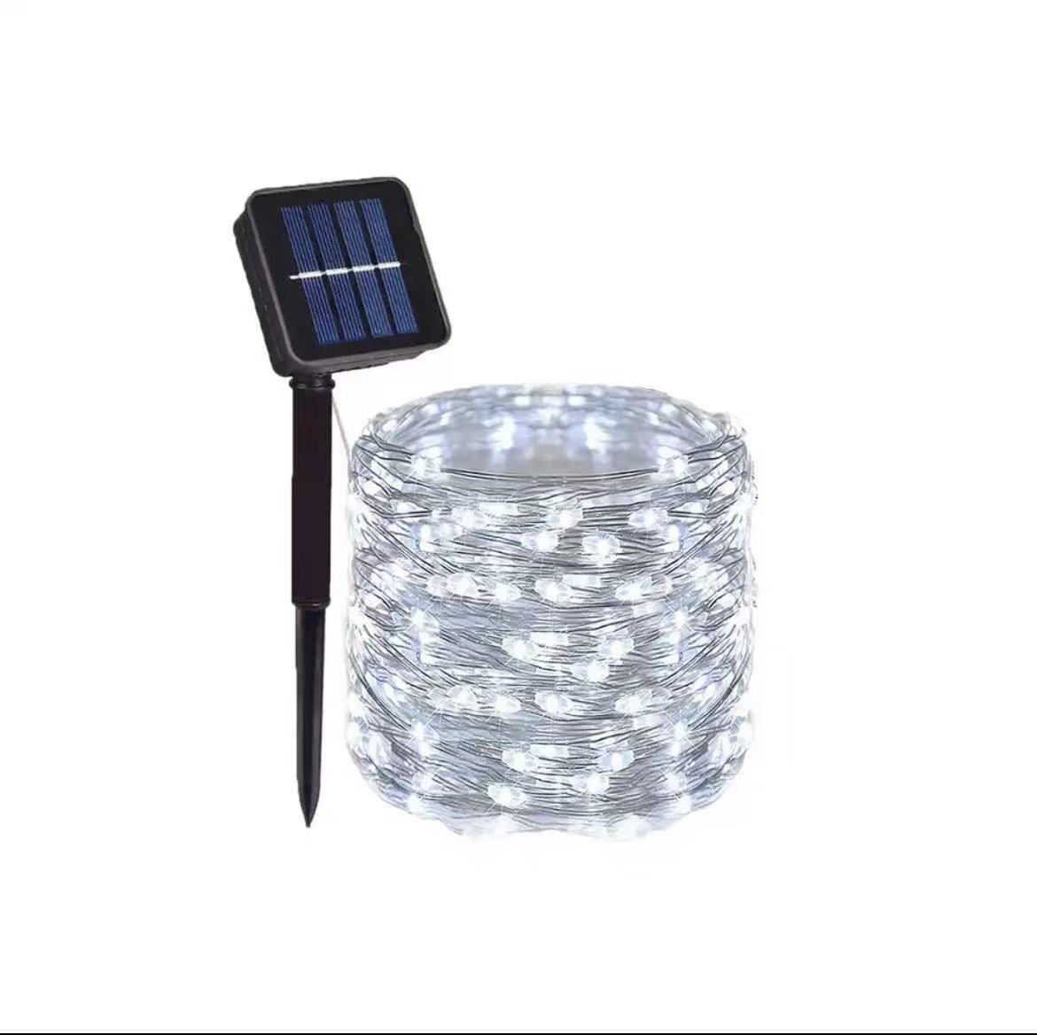 50-300 LED Outdoor Solar Fairy Lights 8Modes Copper Wire Xmas Lights Waterproof Garden Tree Patio Wedding Decor