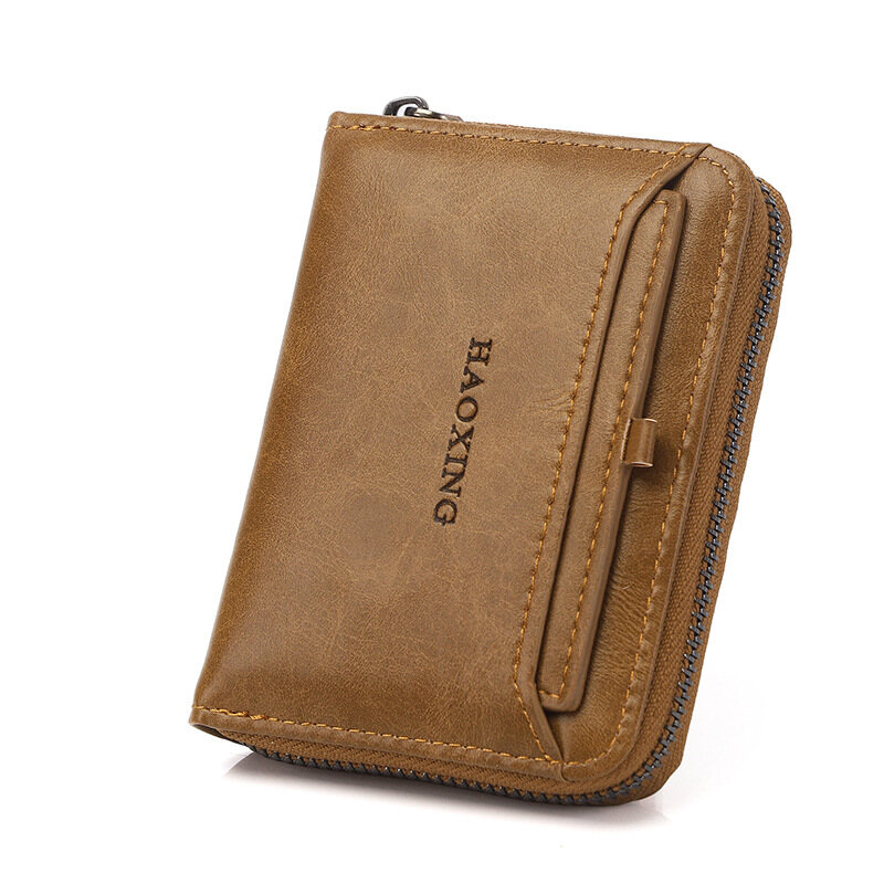 Men's Retro Short Wallet Business Wallet Multi-function Coin Purse