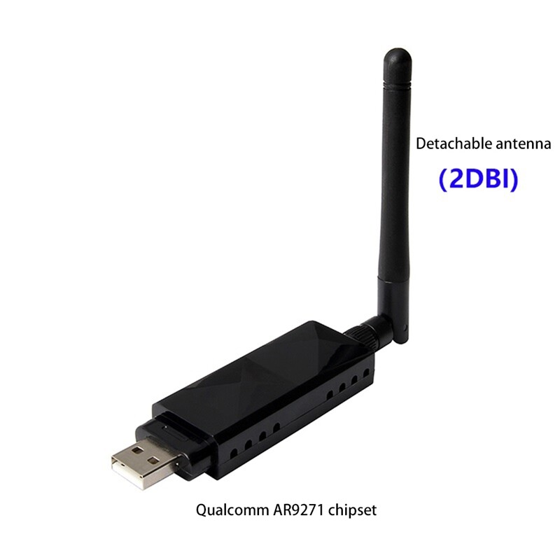AR9271 802.11N 150Mbps Wireless USB WiFi Adapter + 6DBi WiFi Antenna Network Adapter for Windows
