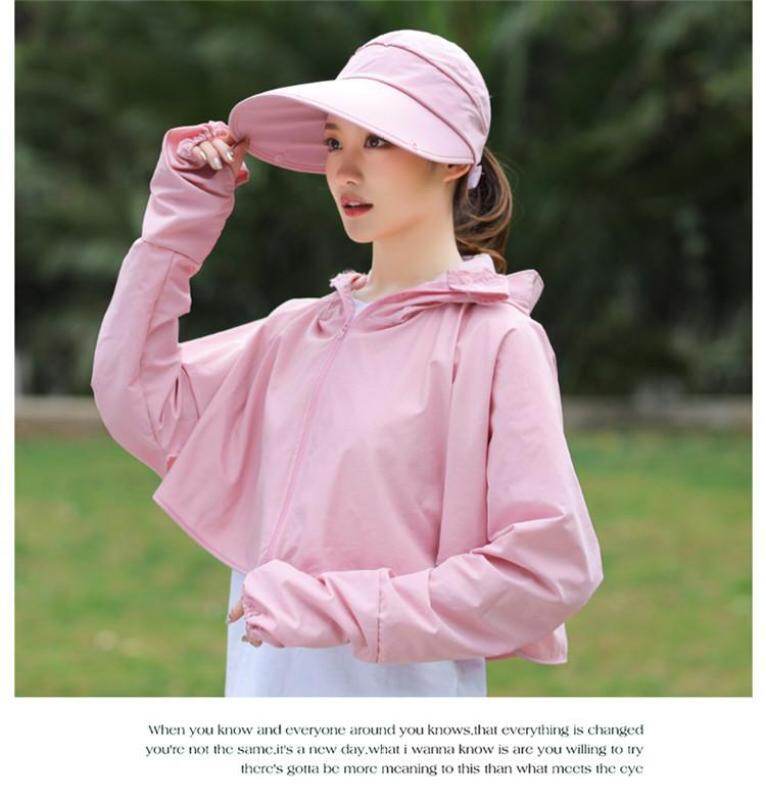 2 Chiếc (Mũ + Áo Khoác) Áo Hoodie Đa Năng 360 °, Áo Chống Nắng Áo Khoác Khăn Choàng Bóng Chày Mũ Rộng Vành Áo Khoác Có Mũ Chống Tia UV Đi Xe Đạp Đi Xe Máy Du Lịch Câu Cá Đi Bộ Đường Dài Cho Nữ 1628