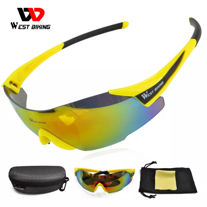 WEST BIKING Cycling Sunglasses UV400 Windproof  MTB Road Bike Protection Glasses Ridding Outdoor Sports Goggle Sports Eyewear