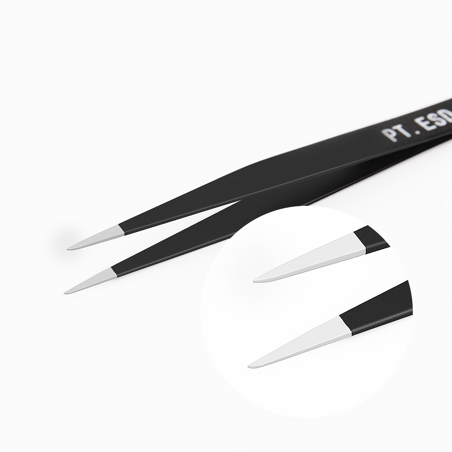 Polocat Stainless Steel Anti-static Tweezers Special Tip Thick Electronic Tweezers Elbow Clip Tools Straight Plucking Pliers