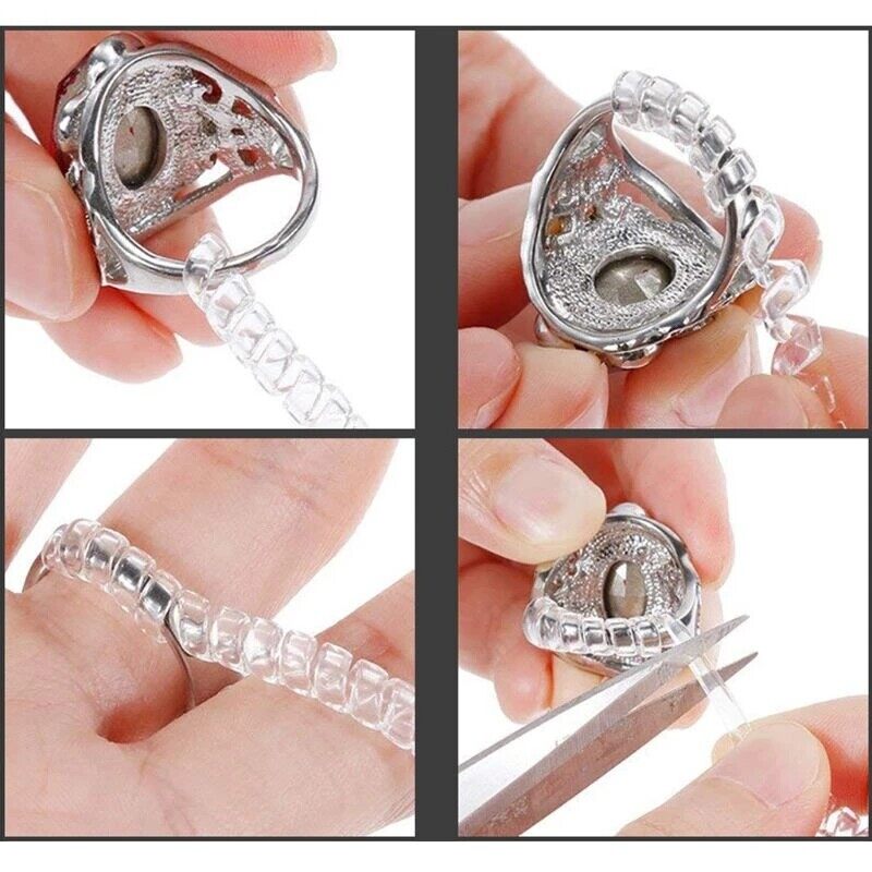 Trong suốt vô hình xoắn ốc dựa trên thước đo Nhẫn điều chỉnh bảo vệ chèn giảm tốc thay đổi kích thước cho dụng cụ làm trang sức