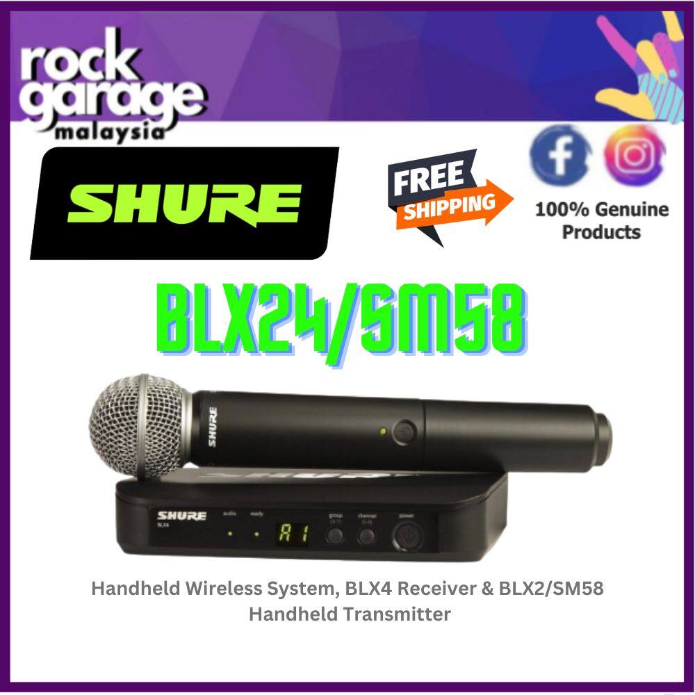 Shure BLX24/SM58 Handheld Wireless System (BLX4/BLX2/GM1W/BLX24