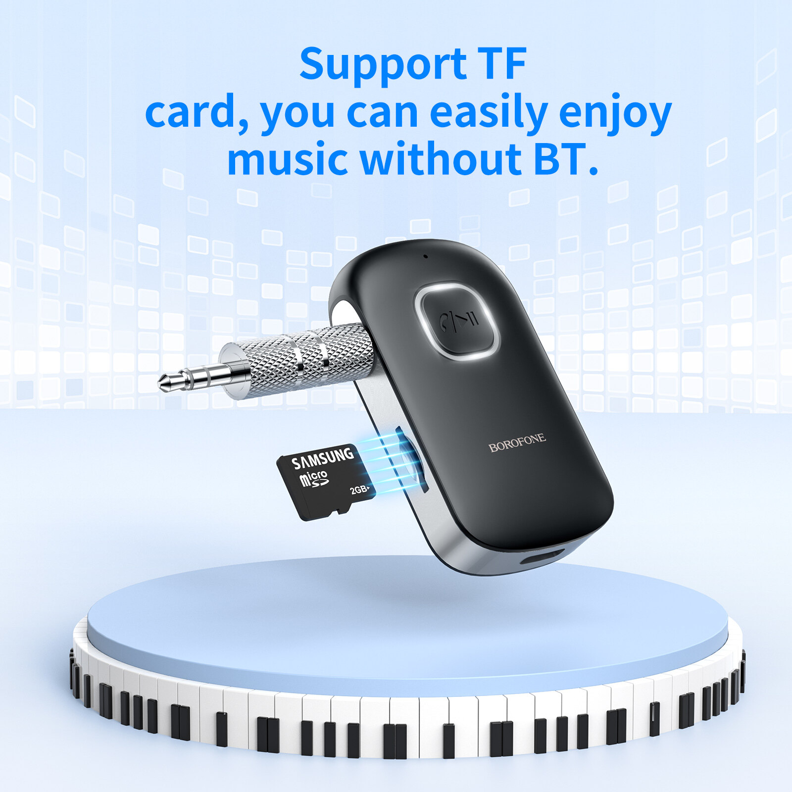 BOROFONE BC42 Bluetooth Adapter Wireless Car AUX BT Receiver Transmitter  3.5mm Jack Bluetooth 5.0 For Car Music Audio Aux Headphone Handsfree
