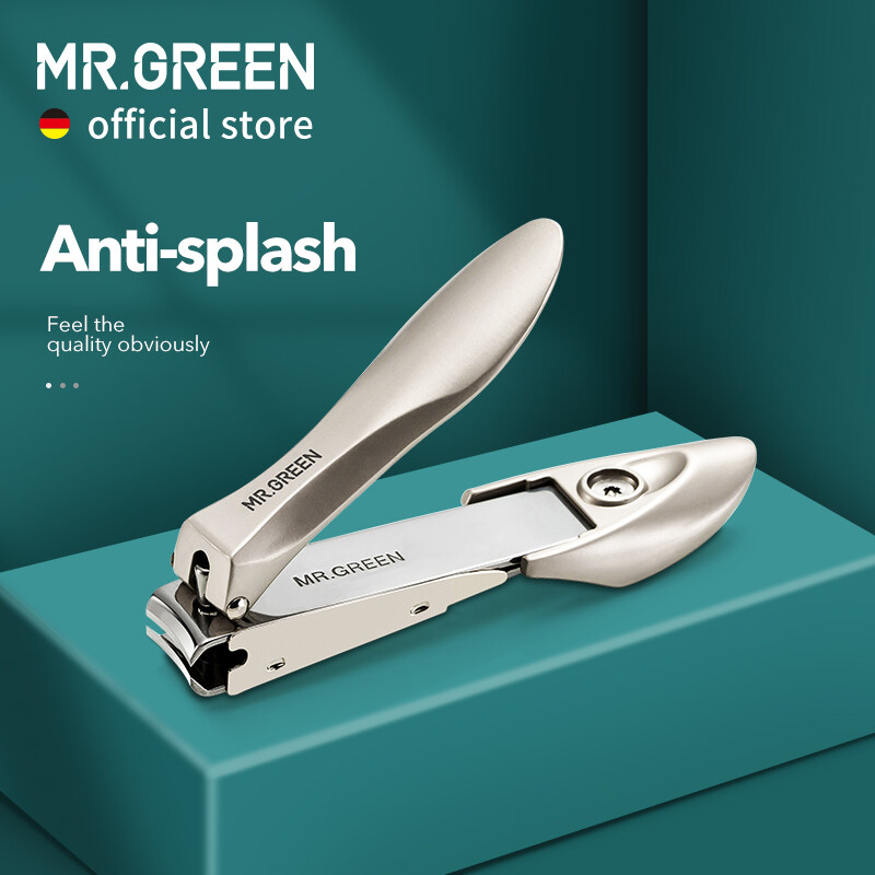 MR.GREEN Nail Clippers Stainless Steel Anti Splash Fingernail Cutter