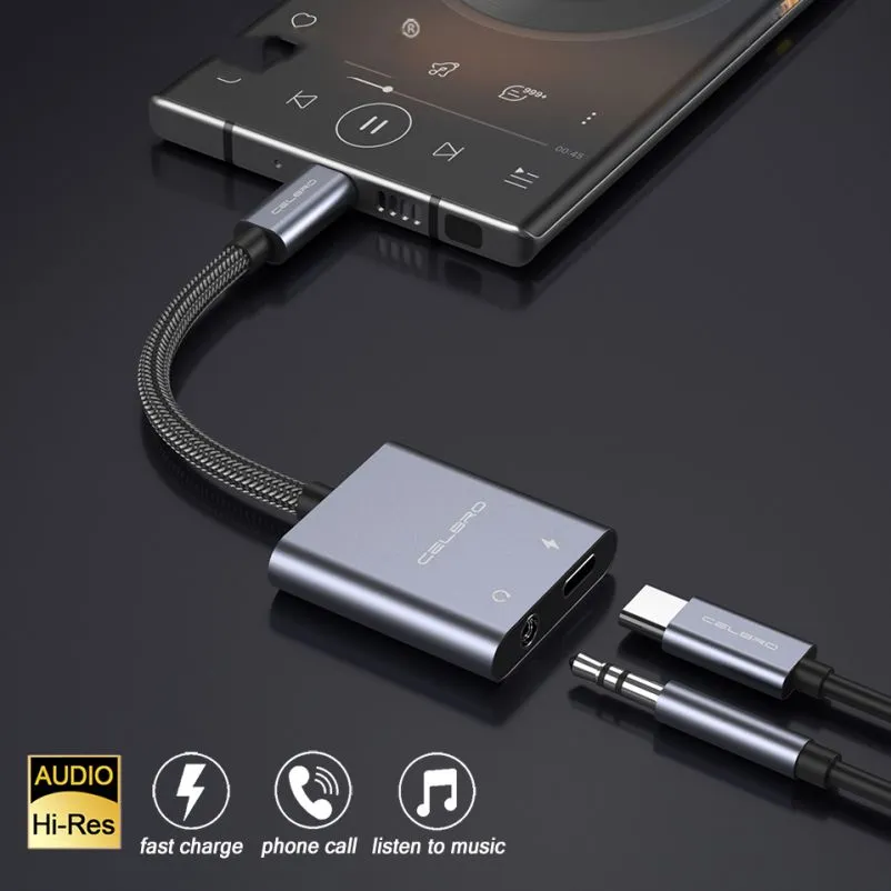 อะแดปเตอร์แจ็คหูฟังHifi DAC Usb,Type Cเป็น3.5มม. + Usb-CสายสัญญาณเสียงดิจิตอลAuxสำหรับIpad Pro Samsung S20 Ultra Note 10 Plus 5G