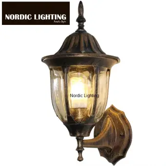 Set With 12w Led Bulb Antique Bronze Lampu Hiasan Dinding Outdoor Set With 12w Led Bulb Antique Bronze