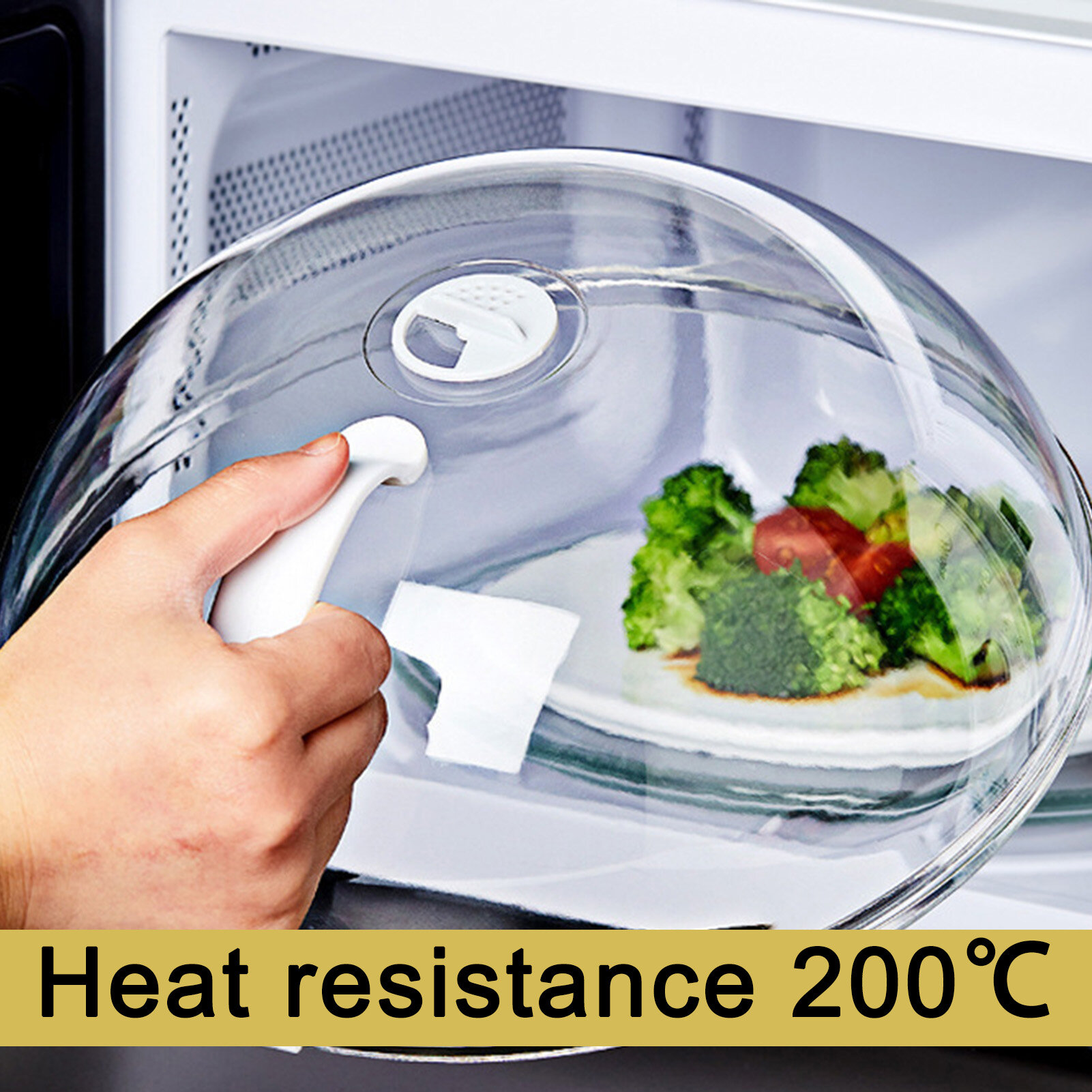 Terylin COD Microwave Food Cover,High temperature resistant Microwave Splash Cover, Microwave Cover with Steam Hole, Food Oil Cover, Washable
