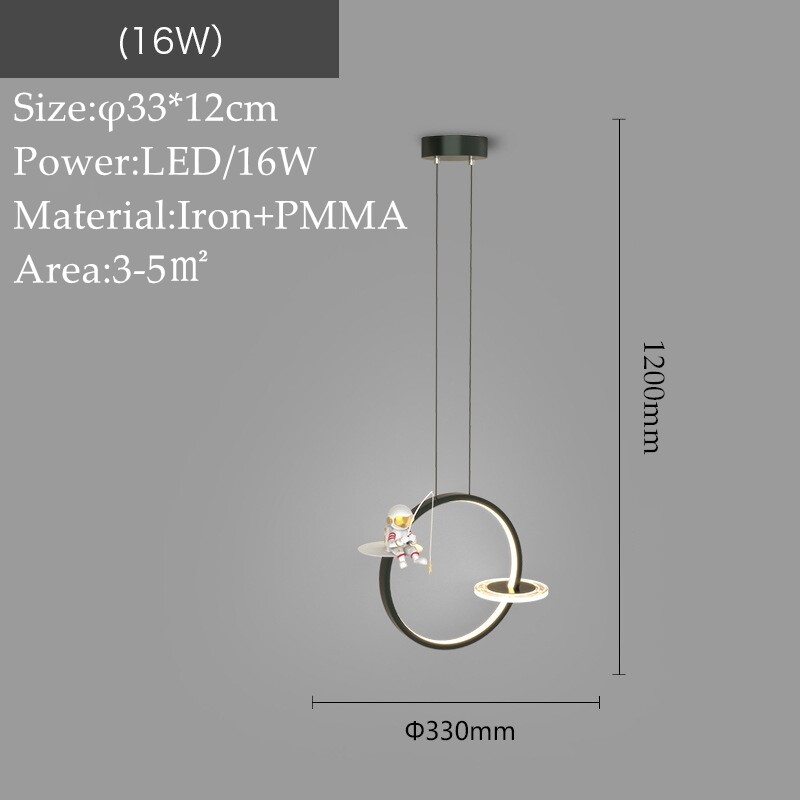 Astronaut Led Ceiling Chandeliers for Baby Room Children's Room Pendant Room Decoration Home Lighting LED Ceiling Pendant Lights