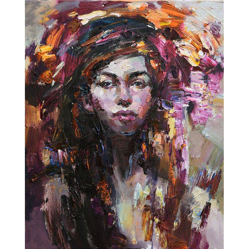 RUOPOTY Acrylic Paint Diy Painting By Numbers Kits With Frame Colorful Women Drawing By Numbers For Home Wall Art Decors Crafts