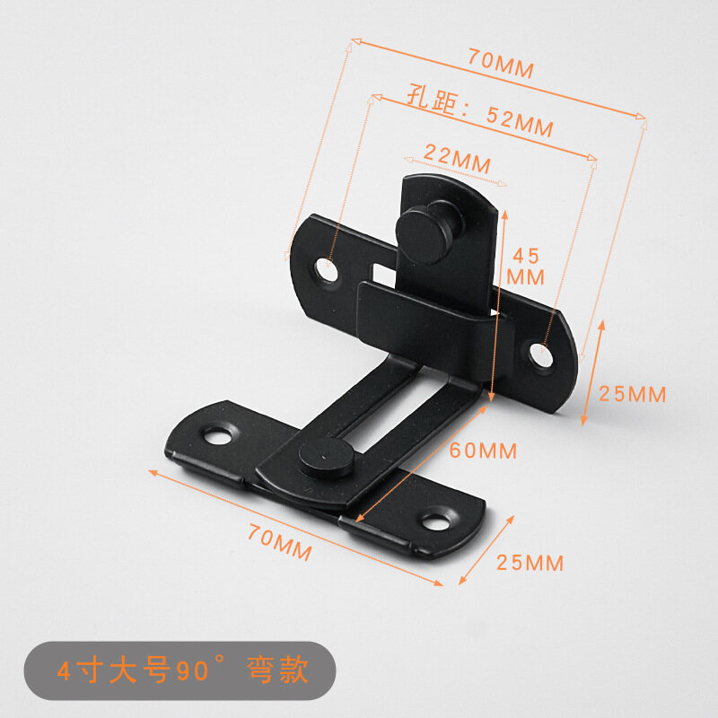 Stainless steel latch latch Antitheft sliding latch latch Barn door