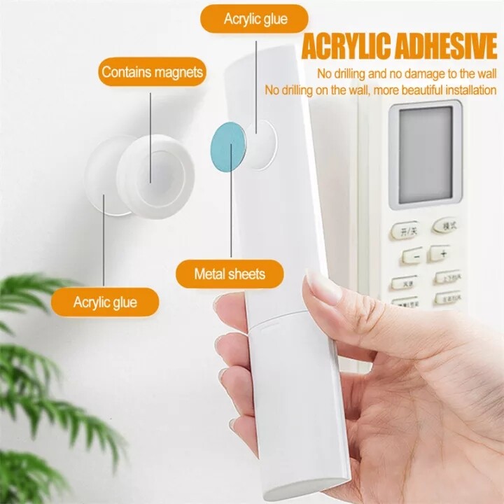1/2Pcs Từ Hai Mặt Hút Tường Móc Tủ Lạnh Nam Châm Nhãn Dán Móc Áo Điều Khiển Từ Xa Tường Chủ Nhà Tổ Chức Móc