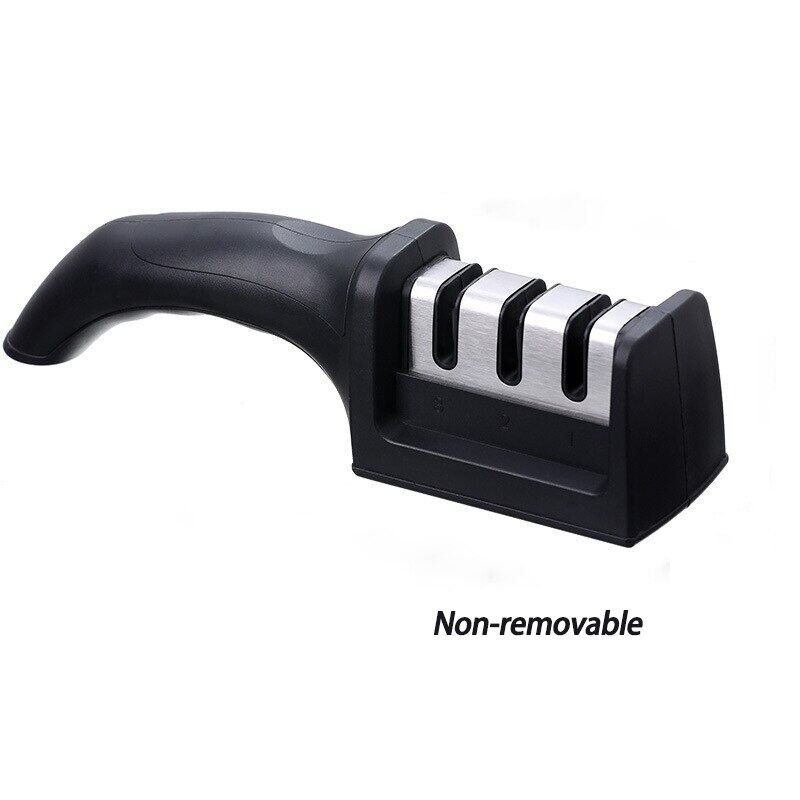 Handheld Sharpener Multi-Ftion 3 Stages Type Quick Sharpening Tool With Non-Slip Base Kitchen Knives Accessories Gadget 2023