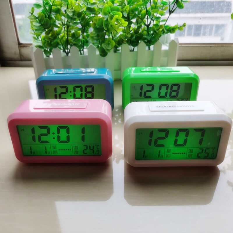 Ultra-loud voice timer for the blind for the elderly, bedside student alarm clock, personalized electronic luminous mute simple clock