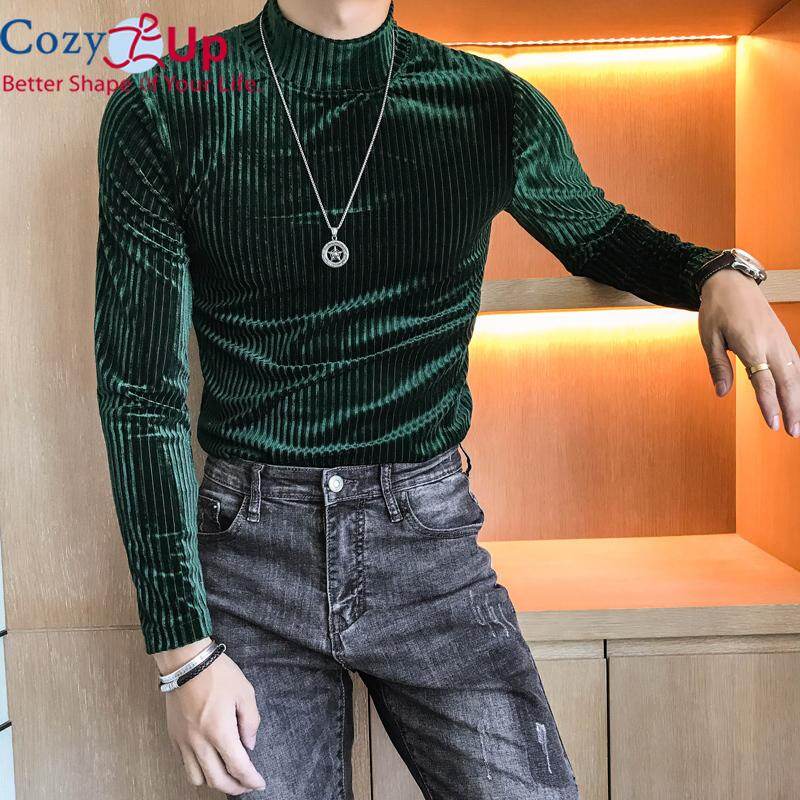 Cozy Up O-Neck Long Sleeve Velvet Solid Sweatshirt - green