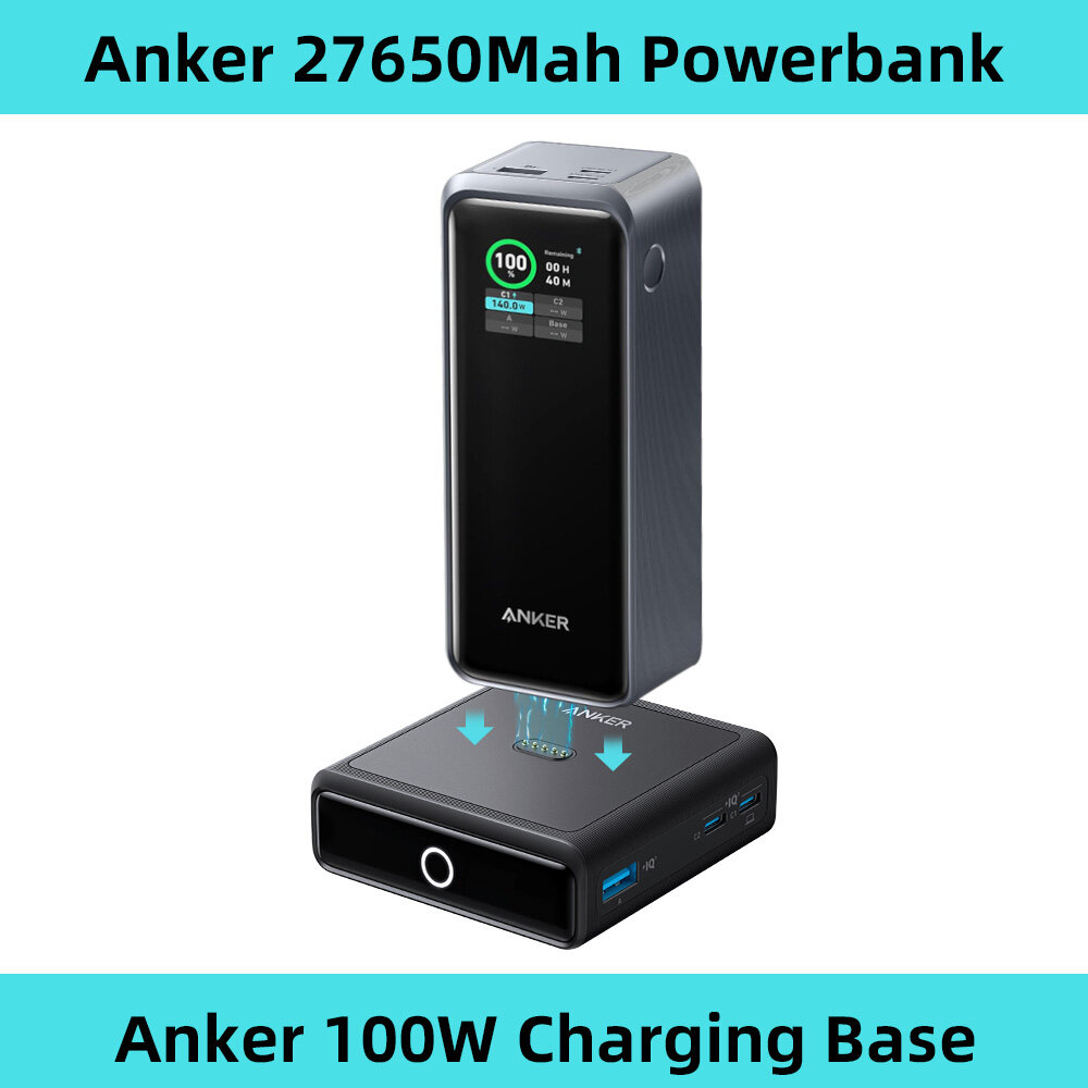 【新品】Anker 27650 & Charging Base 100w Anker 100W Charging Base for Anker Prime Power Bank – Active
