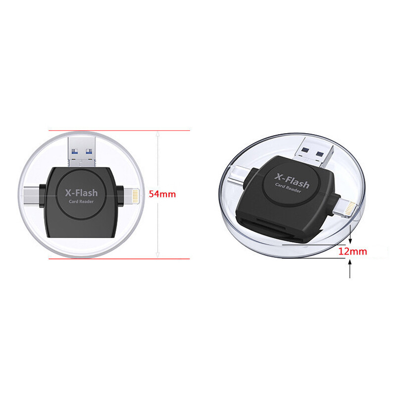 【ZNBY】đầu Đọc Thẻ Type-C/Lightning/Micro USB 4 Trong 1 Đầu Đọc Thẻ Micro SD Cho Android/Máy Tính/Ios Có Chức Năng OTG