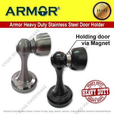 ARMOR DOOR MAGNETIC HOLDER DOOR STOPPER STAINLESS STEEL / BLACK COATING