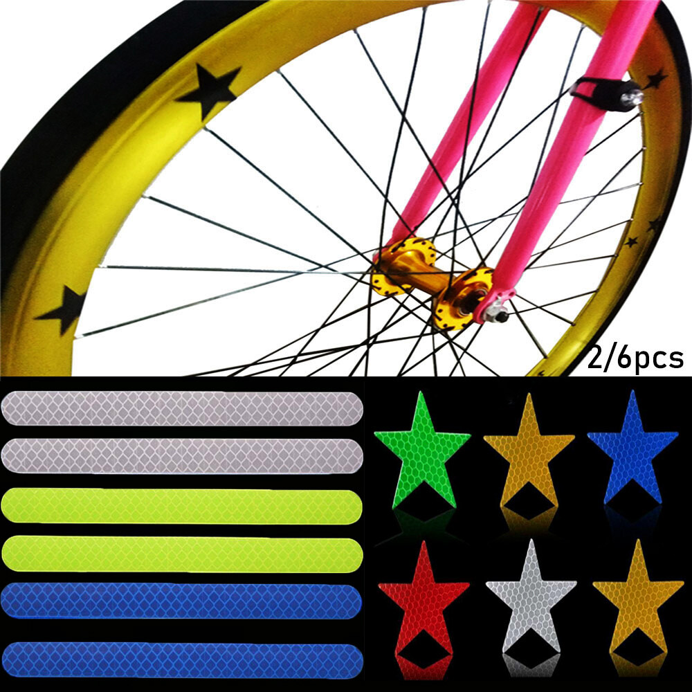 Reflective Stickers Safety Strips Reflect Warning Tape Bike Wheel Sticker