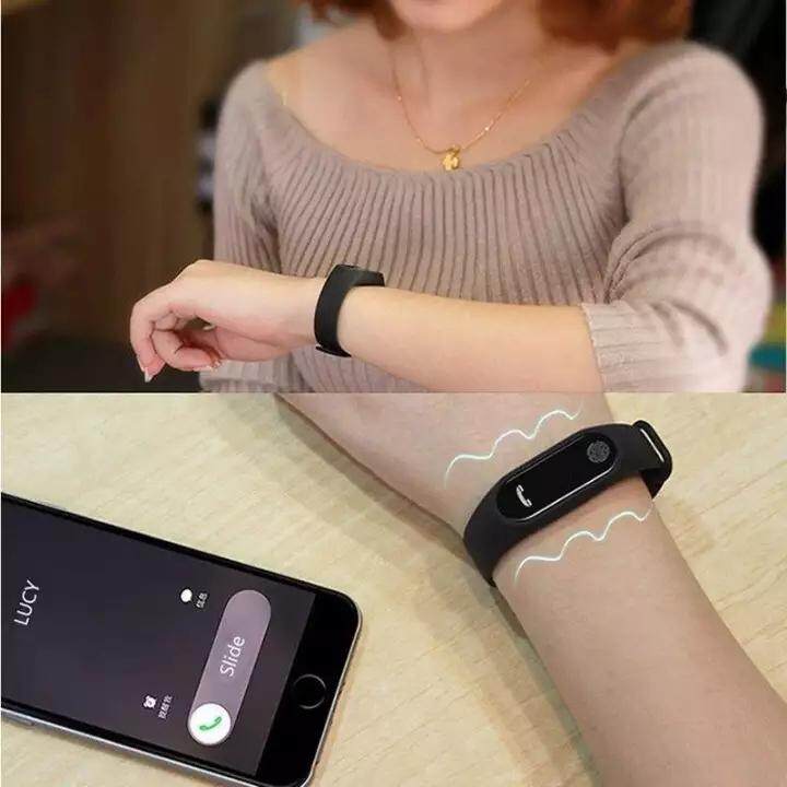 Vòng Tay thông minh M2 Cổ Tay Đồng Hồ Thông Minh MÀN HÌNH OLED Theo Dõi Đo Sức Đi Bộ Thể Thao Huyết áp nhịp Tim Giấc Ngủ