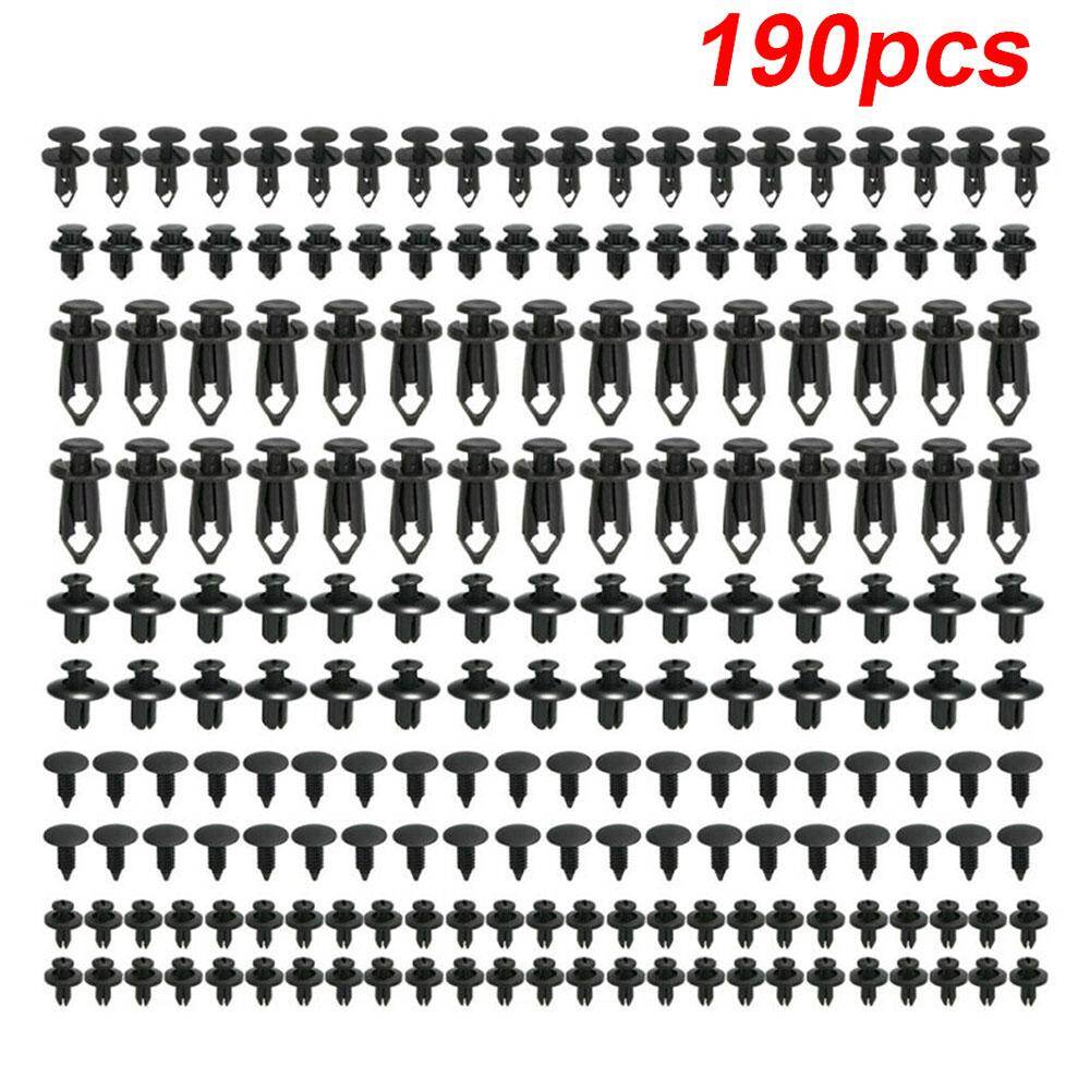 Automalls 190Pcs Plastic Rivet Automotive Fasteners Car Door Bumper Cover Fender Bumper Fixed Clip Car Styling Plastic Rivet Automotive Fasteners Car Door Bumper Cover Fender Bumper