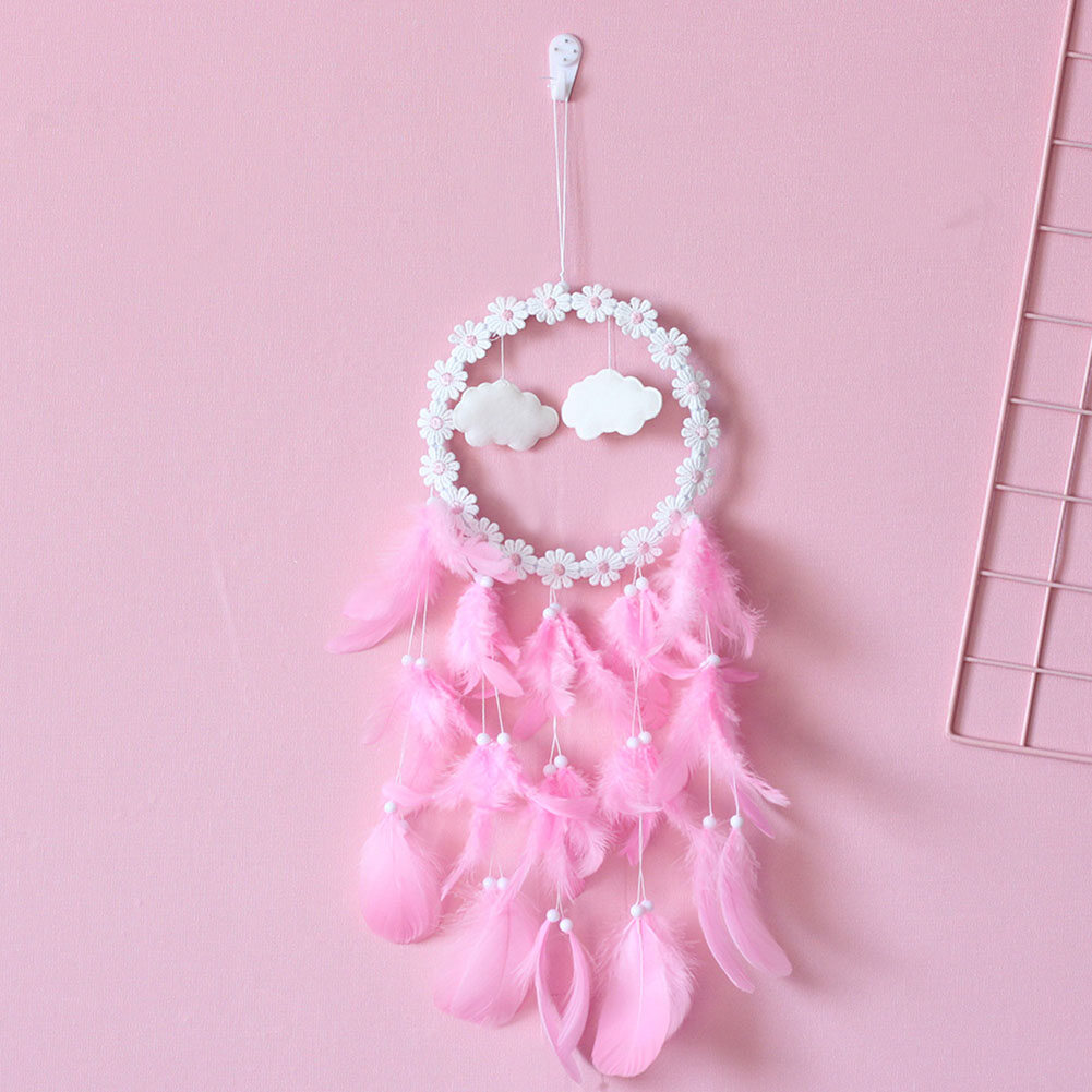 LED Flower Cloud Feather Dream Catcher String Lights Decorative Night Lamp