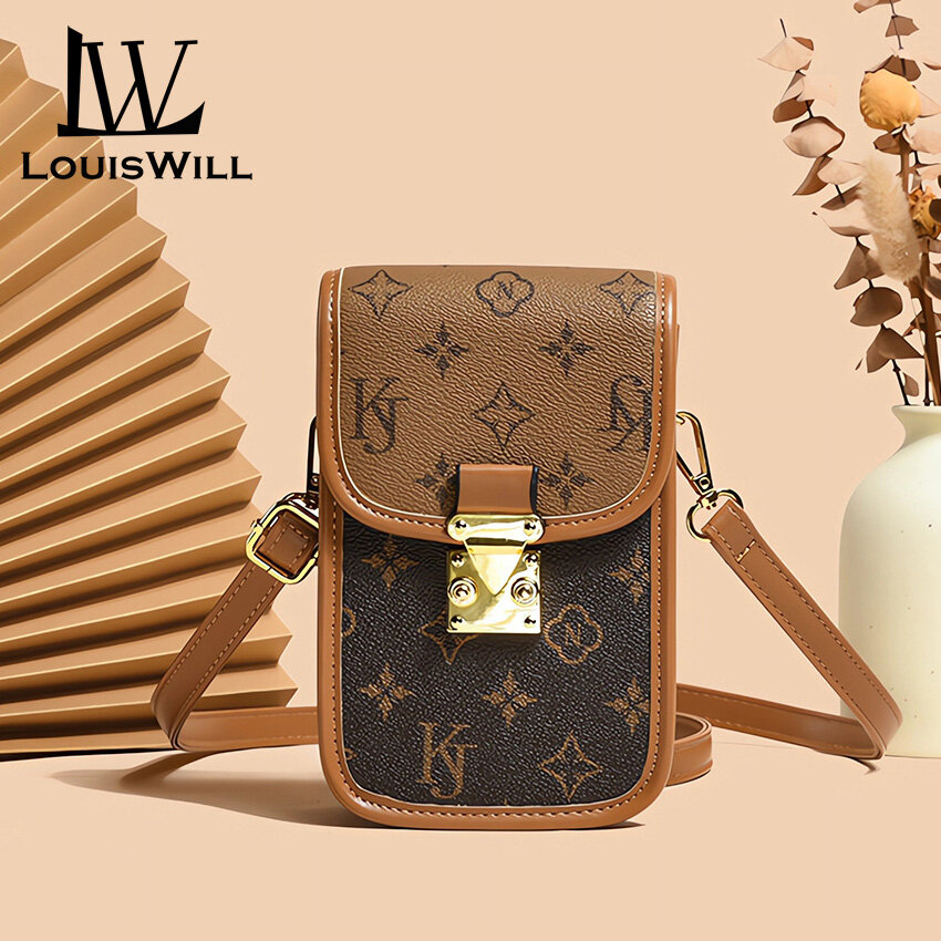 LouisWill Fashion Women Bag Vintage Handbags PU Shoulder Bag Crossbody Bags Women Messenger Bags Mobile Phone Wallets Mini Fashion Shoulder Bag Water Resistant Sling Bag