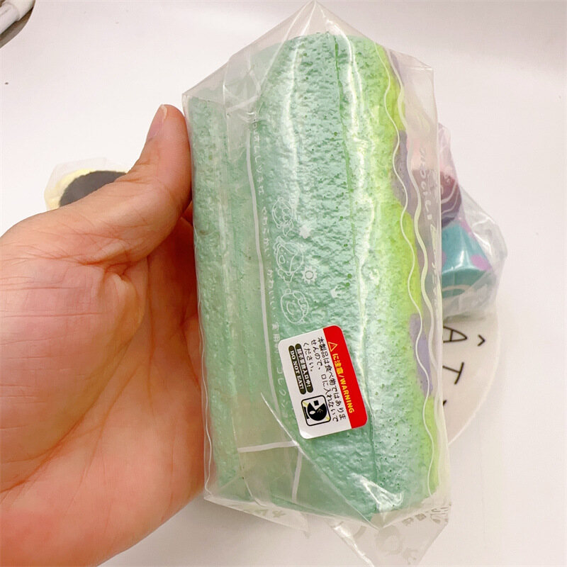 PU đàn hồi chậm Squishy trứng cuộn giải nén mềm mô phỏng bánh trang trí văn phòng đồ chơi đồ chơi xả stress