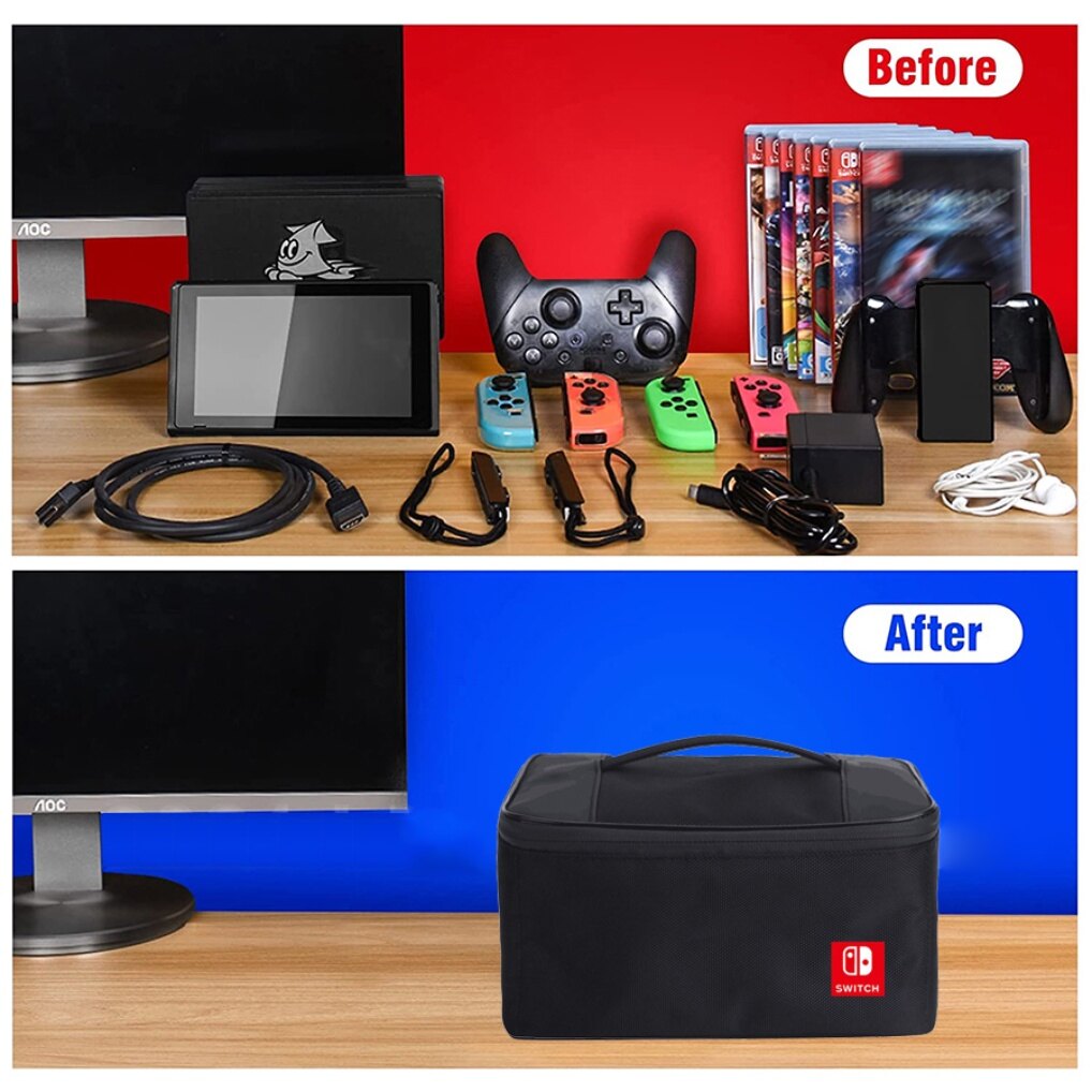 Ốp Lớn Bảo Vệ Mang Theo Cho Bảng Điều Khiển Oled Bộ Chuyển Đổi Nintendo & Switch Ốp Du Lịch Túi Lưu Trữ Bộ Điều Khiển Chuyên Nghiệp Cho NS Phụ Kiện Chơi Game