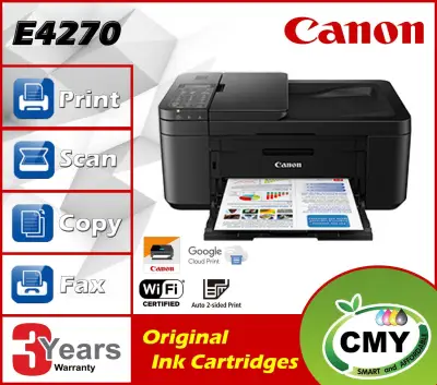 Canon PIXMA E4270 All-In-One (Print Scan Copy Fax Wifi) Color Inkjet Printer