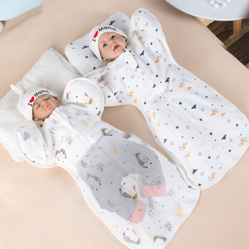 YADOU ถุงนอนทารกแรกเกิดแบบยกห่อตัวป้องกันการตกใจถุงนอนทารกแรกเกิด