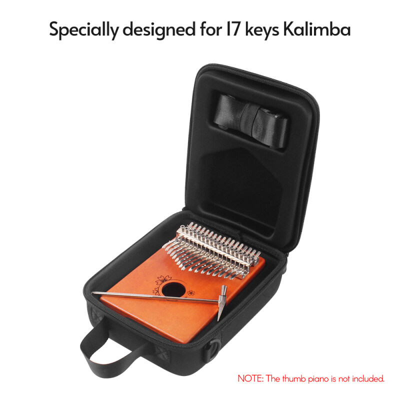 Túi Đựng Kalimba Vai Túi Túi Xách Cho Piano 17 Phím Phụ Kiện Dụng Cụ Chất Liệu Cotton Ni Lông Kèm Búa Điều Chỉnh Đen
