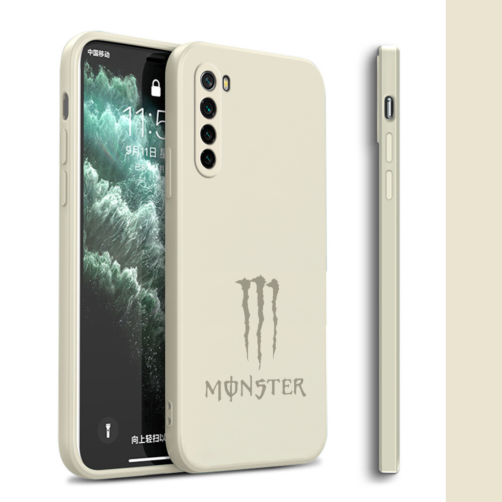 For Xiaomi Redmi Note 8 Fashion Monster Energy Soft Silicone Square Edge Phone Casing Full Cover Camera Shockproof Protection Rubber Handphone Case