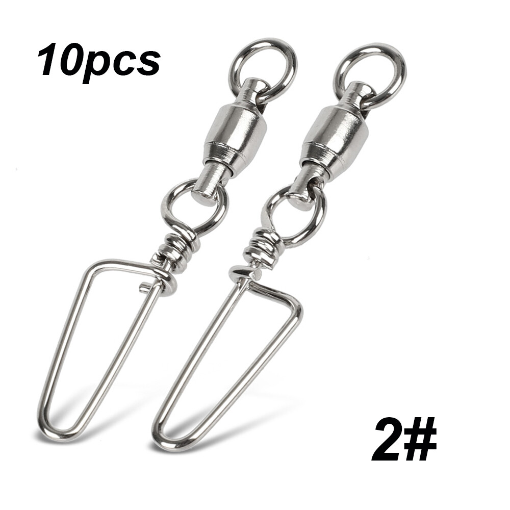 5/10pcs Fishing Snap Connector with Pin Fishing Swivels Connector Snap 0#-8# Ball Bearing Rolling Swivel For Fishhook Lure Carp Fishing Accessories