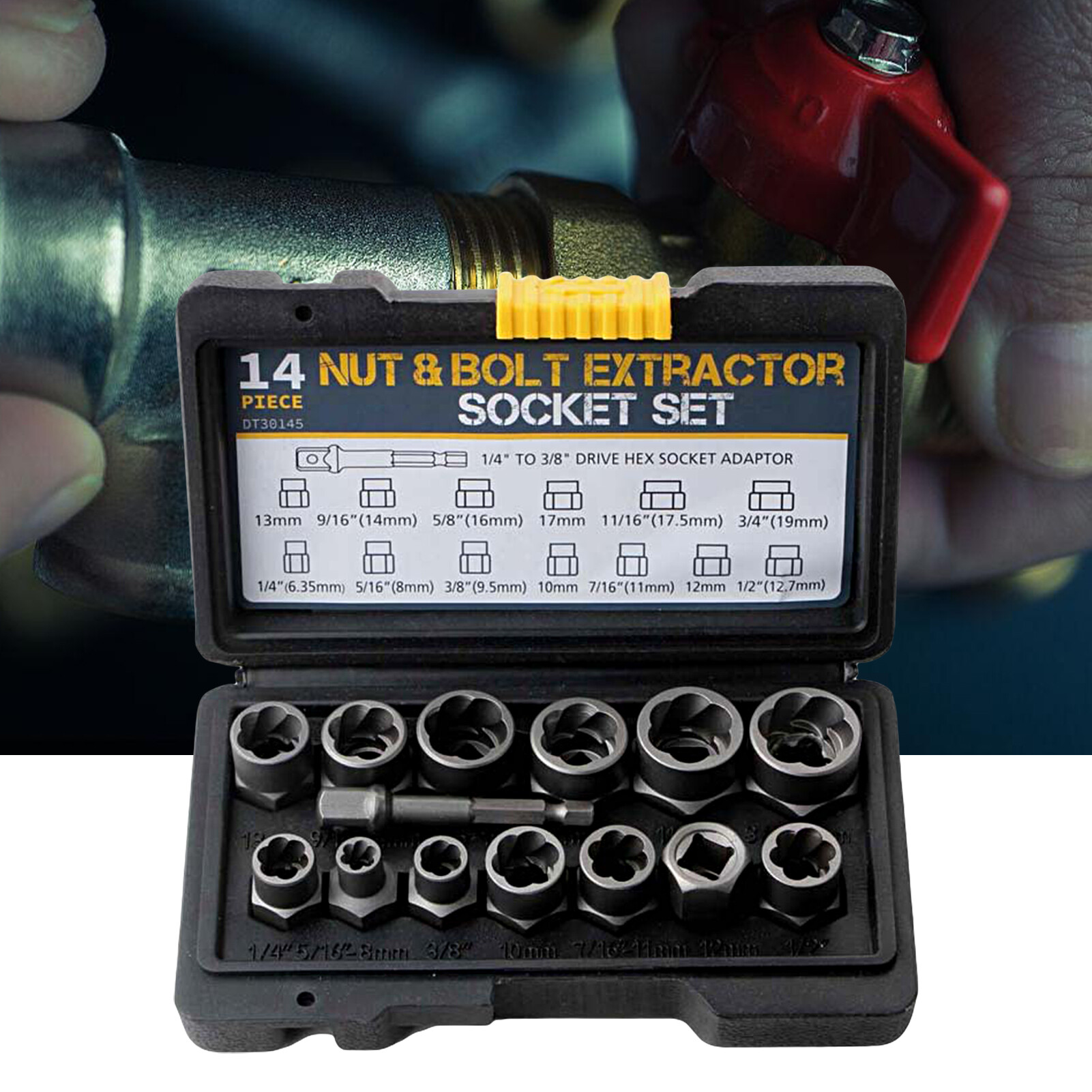 14 Chiếc Dụng Cụ Tháo Đai Ốc Bộ Dụng Cụ Tháo Đai Ốc Bu Lông Bị Hư Hỏng Độ Cứng Cao Cho Dụng Cụ Tháo Đai Ốc Nhà Xưởng Chống Mài Mòn