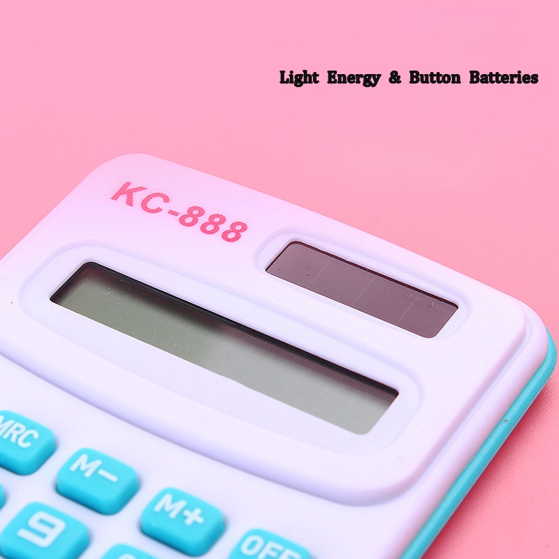 1 Piece Mini Portable Calculator Random Color Cartoon Small Computer Portable Student Calculator