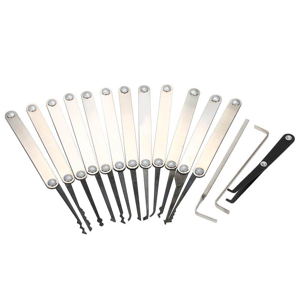 15pcs Lock Picking Set Kit Tool with Transparent Practice Training Padlock Lock for Locksmith Beginners and Professional