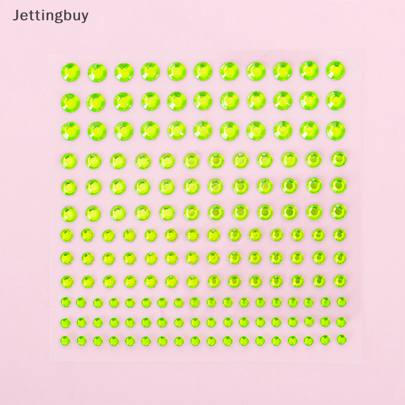 【Jettingbuy】 Flash Sale Single Grain Glue DIY Eyebrow Eye Patch Forehead Face Rhinestone Sticker