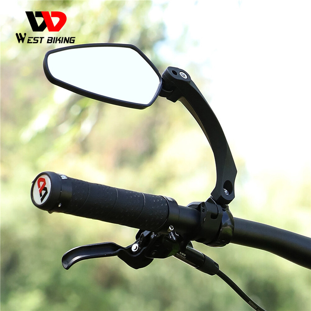 WEST BIKING Gương Chiếu Hậu Xe Đạp Gương Phản Xạ Tay Lái Xe Máy Điều Chỉnh Được