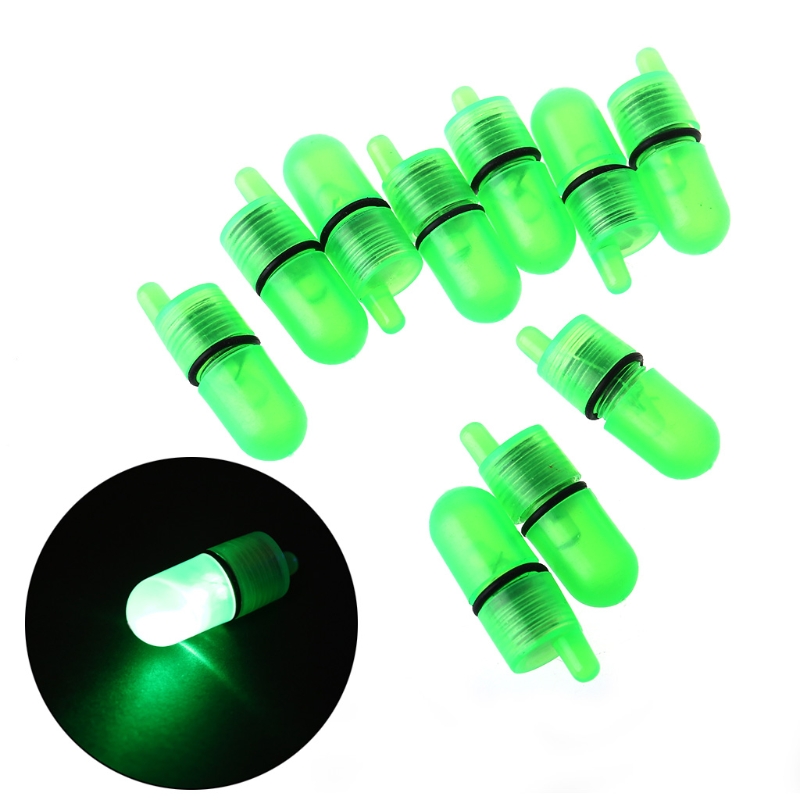 10pcs Night Float Fishing Rod Tip LED Light  Alarm Bell Bite Carp Clip Alerter