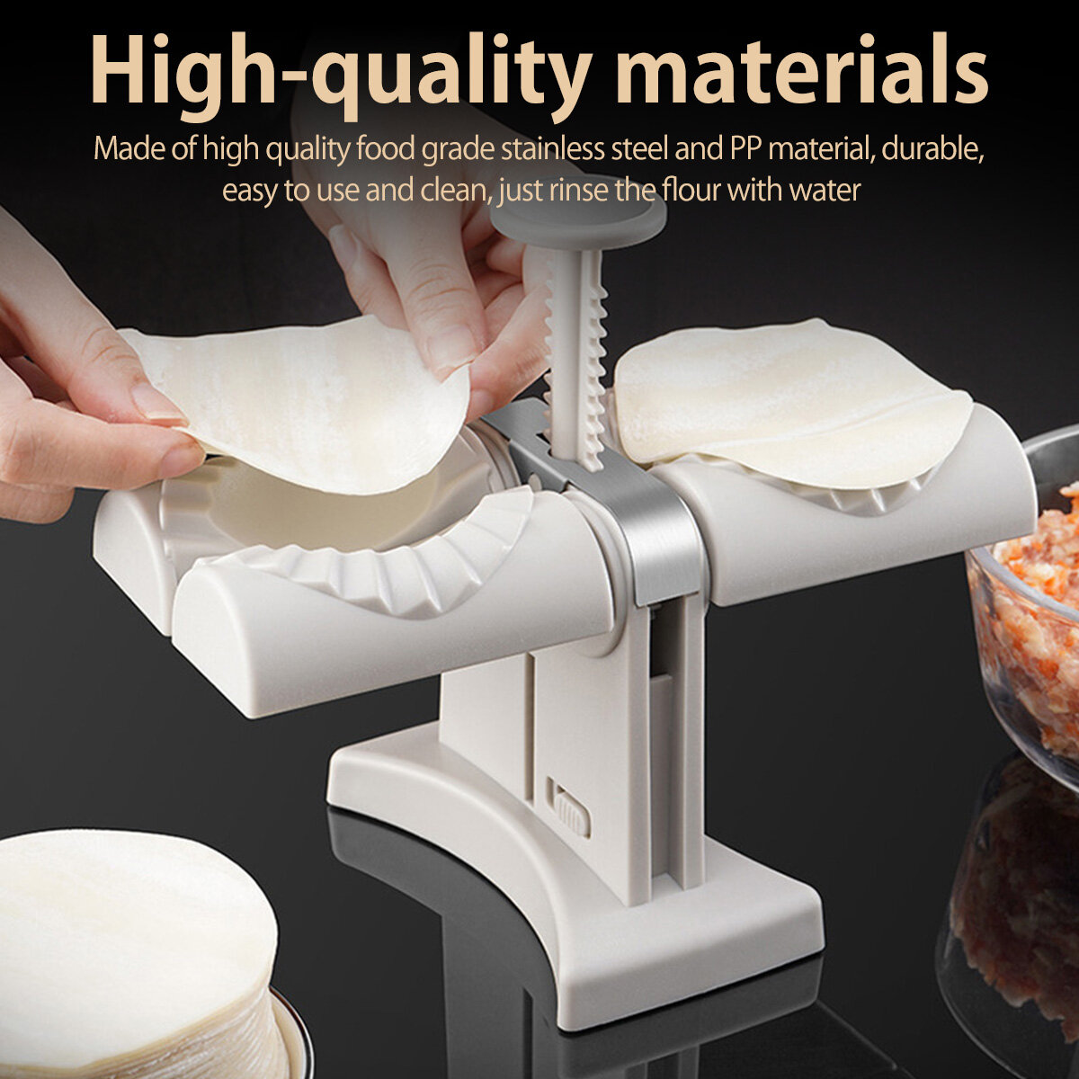 Máy Làm Bánh Bao Tự Động Hai Đầu Máy Làm Bánh Bao Gia Dụng Bằng Thép Không Gỉ Khuôn Làm Bánh Bao Thủ Công Máy Làm Bánh Bao Cho Người Mới Bắt Đầu Máy Làm Bánh Bao Cho Nhà Bếp
