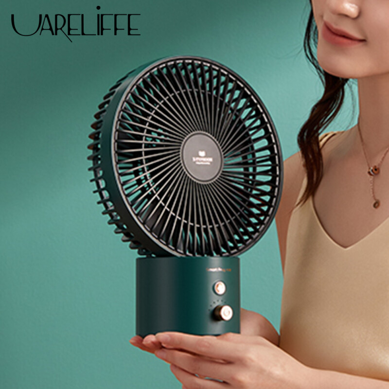 Uareliffe SmartFrog X Typhoon Fan 8 inch Portable USB Charging Air Circulation Fan 3D Wide Angle Adjustable Wind Speed Mute Wireless Fan No Limit On Gears Can Add Essential Oils For Summer
